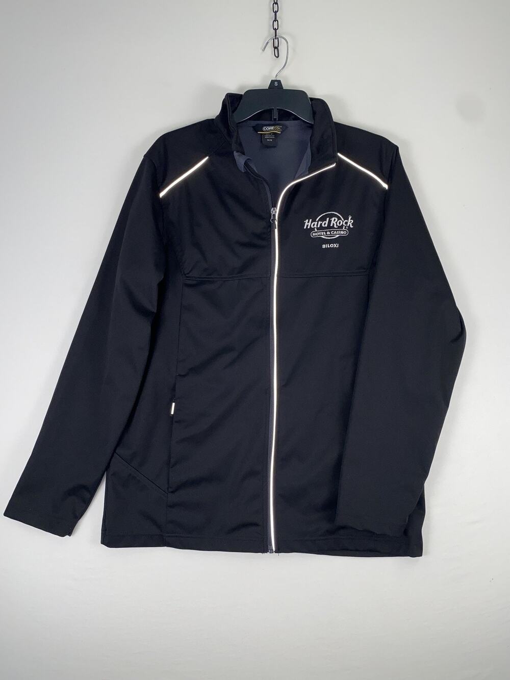 Core 365 Jacket Mens Medium Black Softshell Full Zip Hard Rock Biloxi Casino
